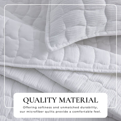 Gauze-Inspired Texture Quilt Set - Wave Stitch Collection