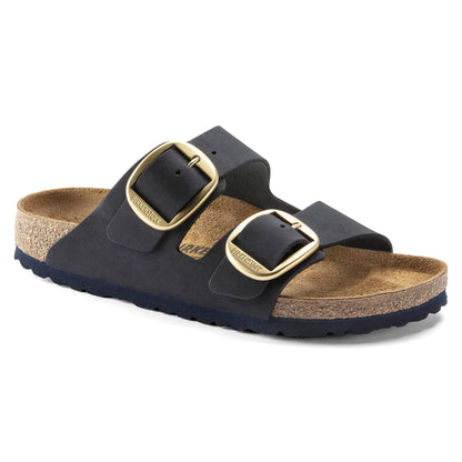 Birkenstock Arizona Big Buckle Nubuck Leather Midnight Sandals