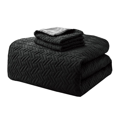 Elegant Comfort 3-Piece Majestic Quilted Reversible Bedspread Coverlet Set