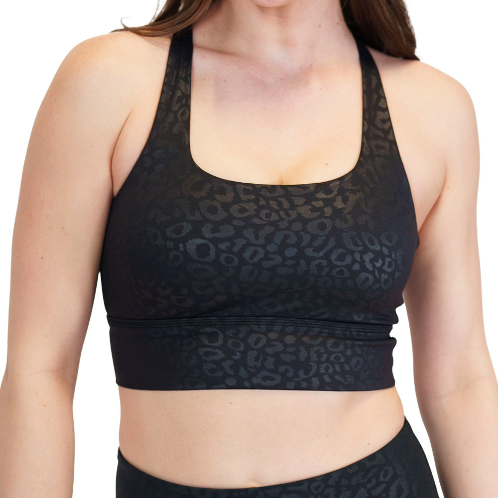 Constantly Varied Gear Longline Bra - Black Leopard