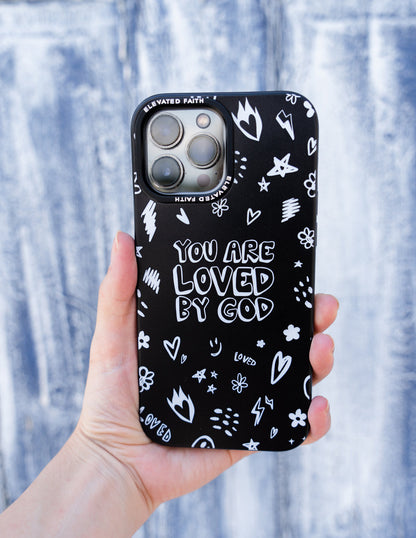 Elevated Faith Black You Are Loved By God Phone Case