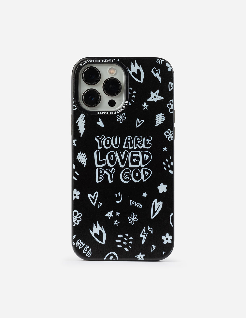 Elevated Faith Black You Are Loved By God Phone Case