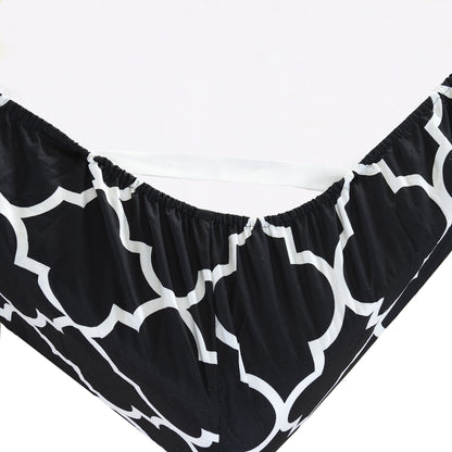 Elegant Comfort 6-Piece Moroccan Trellis Printed Pattern - Soft as a Hotel Premium Quality