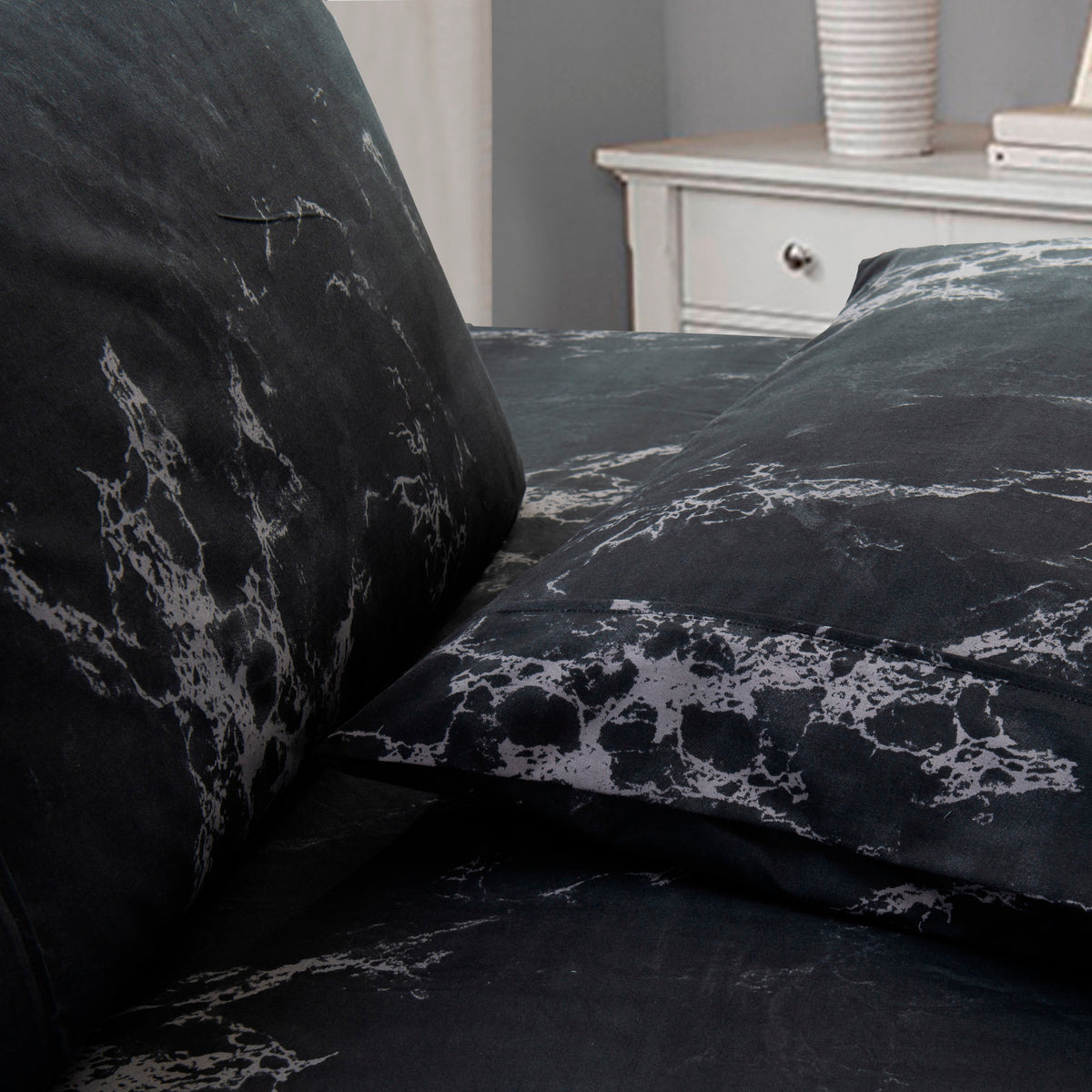Elegant Comfort 6-Piece Marble Printed Pattern - Soft as a Hotel Premium Quality