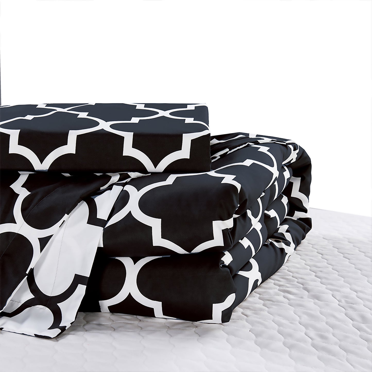 Elegant Comfort 3-Piece Moroccan Trellis Reversible Comforter Set