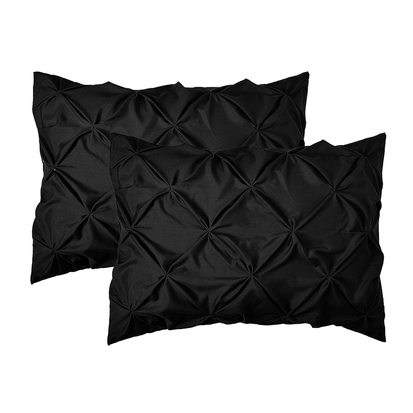 Elegant Comfort 8-Piece Pintuck Pinch Pleated Comforter Set - Includes 4-Piece Sheet Set with Double Sided Storage Pockets
