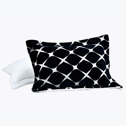 Elegant Comfort 3-Piece Micro-Suede Reversible Sherpa - Bloomingdale Pattern Comforter Set