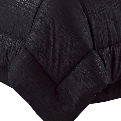 Elegant Comfort 8-Piece Bamboo Floral Pattern Comforter Set- Includes 4-Piece Sheet Set with Double Sided Storage Pockets