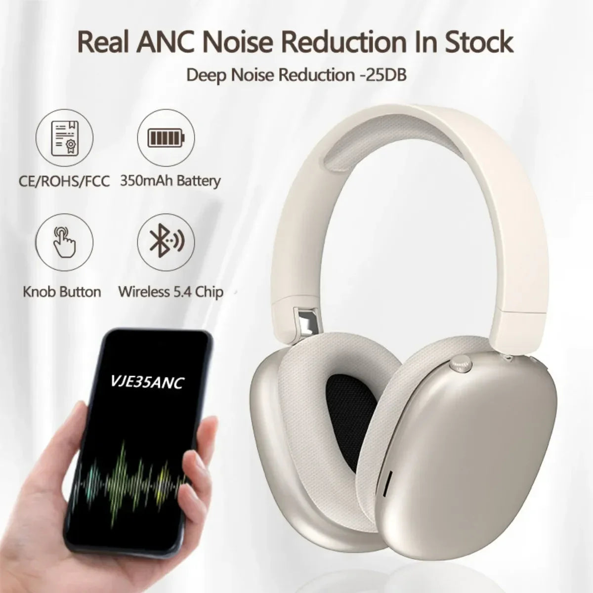 Foldable Wireless Headset with Rotary Control