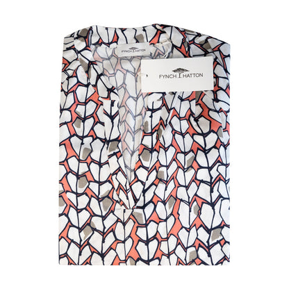 Fynch Hatton Women's Blouse Coral Multi Colour Pattern