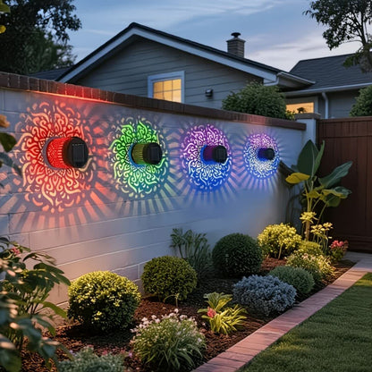 Changing Solar Garden Light with Mandala Projection