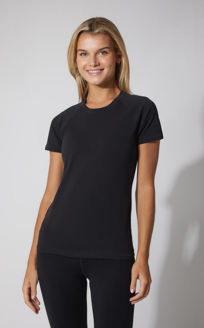90 Degree by Reflex 2 PK Vintage Cotton Crew Neck Short Sleeve Top