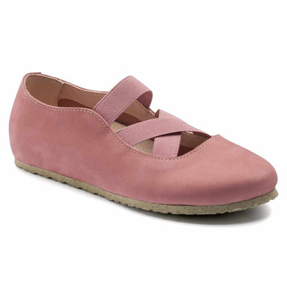 Birkenstock Santa Ana Nubuck Leather Soft Pink