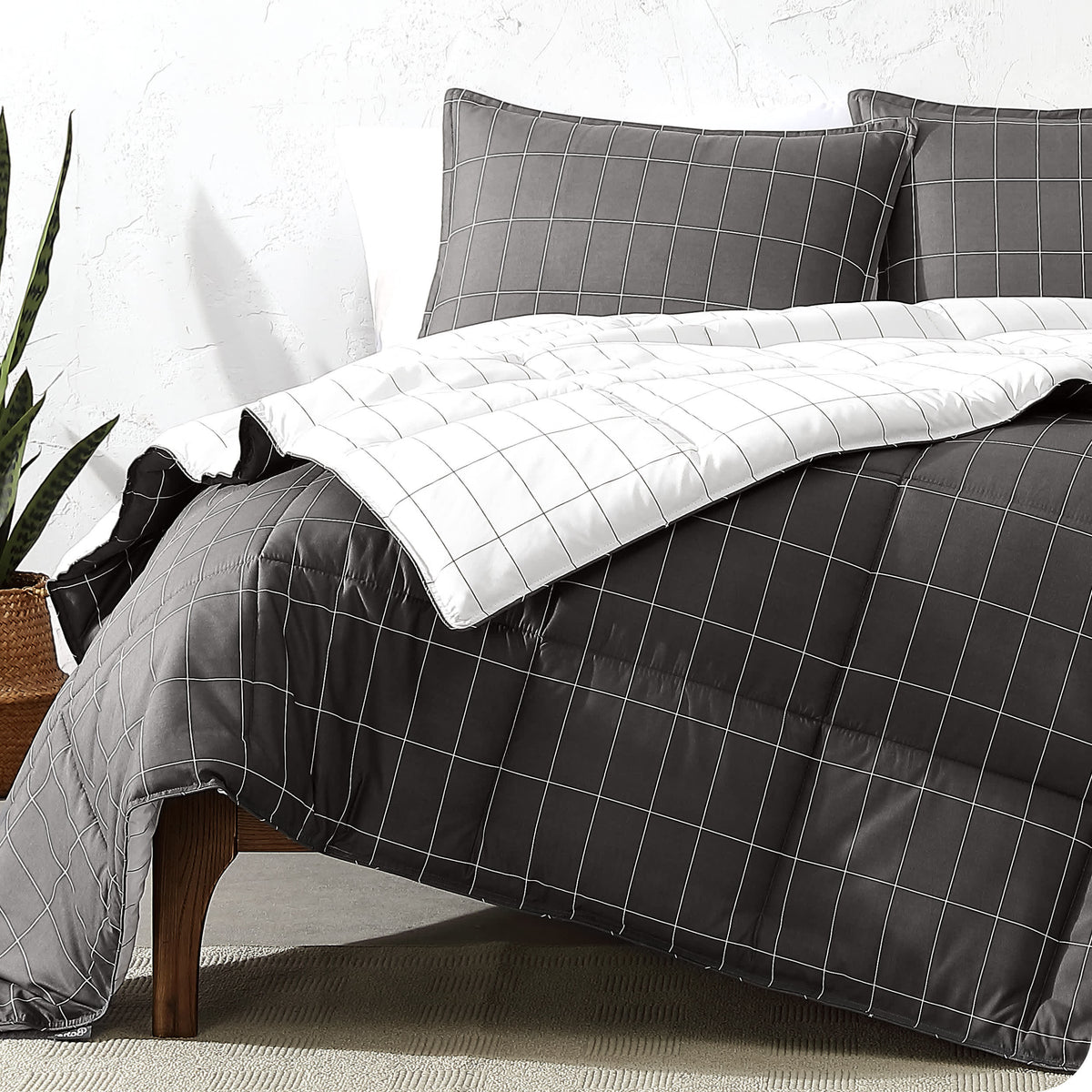 Bare Home Bed-in-a-Bag Comforter Set with White Sheets
