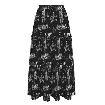 Baha Ranch Ranch Life Western Tiered Prairie Maxi Skirt