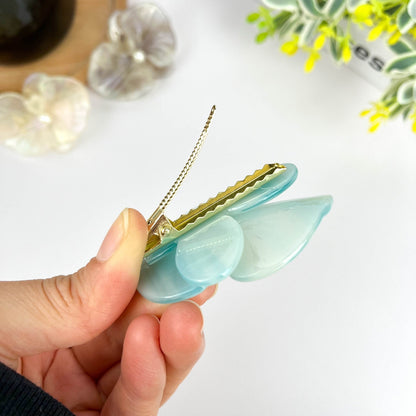 SSR Acetate 3D Phalaenopsis Orchid Hair Claw Clip - Mermaid Gray
