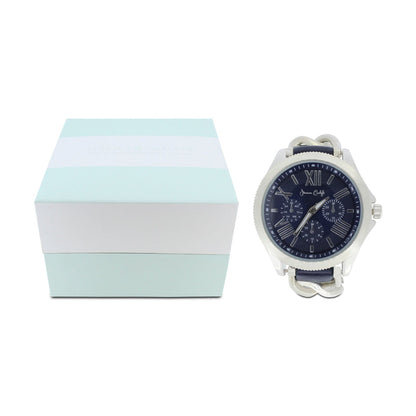 Jessica Carlyle Navy Strap Silver Ladies Watch & Bracelet With Initial Charms Set 1995
