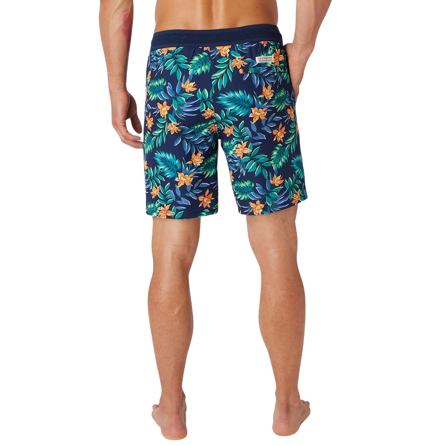 Fair Harbor Ozone Men's Swim Trunk Boardshort - Blue Palms - FINAL SALE