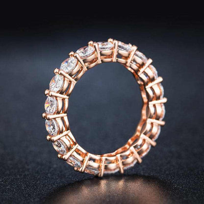 Cubic Zirconia & Rose Goldtone Pavé Ring