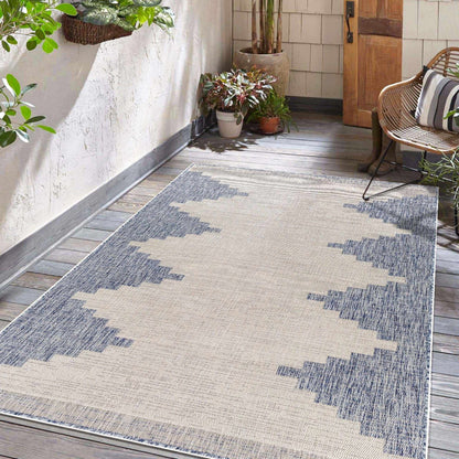 Djugun Blue Outdoor Rug - Clearance