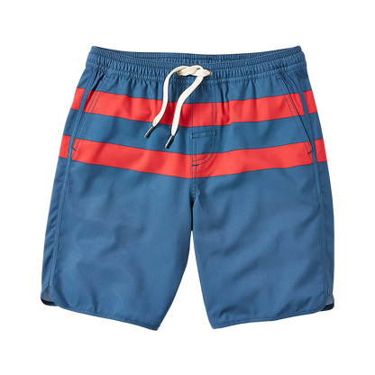 Fair Harbor Kid's Anchor  Swim Trunk Boardshort - Red Stripe