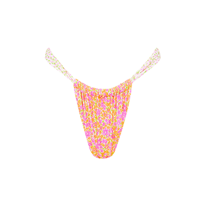 Kulani Kinis Ruched Thong Bikini Bottom - Champagne Aura - FINAL SALE