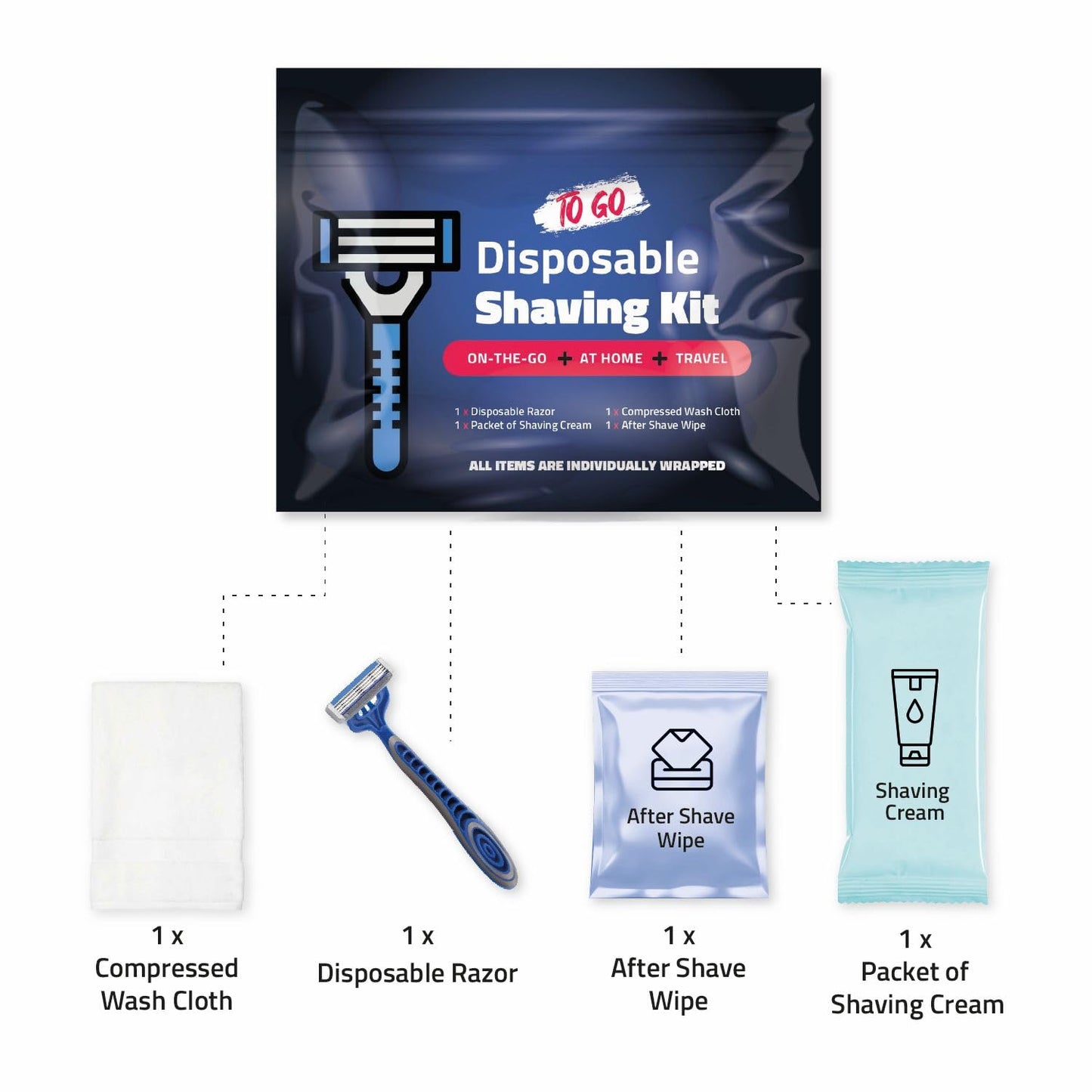 Disposible Shaving Kits Pack of 10 (Black)