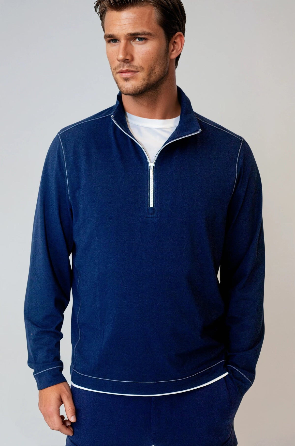 Buki Cinqo Travel Half Zip - Navy
