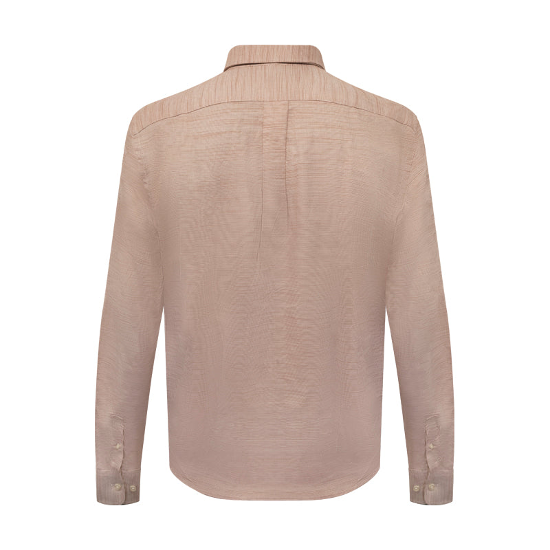 Fynch Hatton Men's Supersoft Cotton Long Sleeve Shirt Orient Red