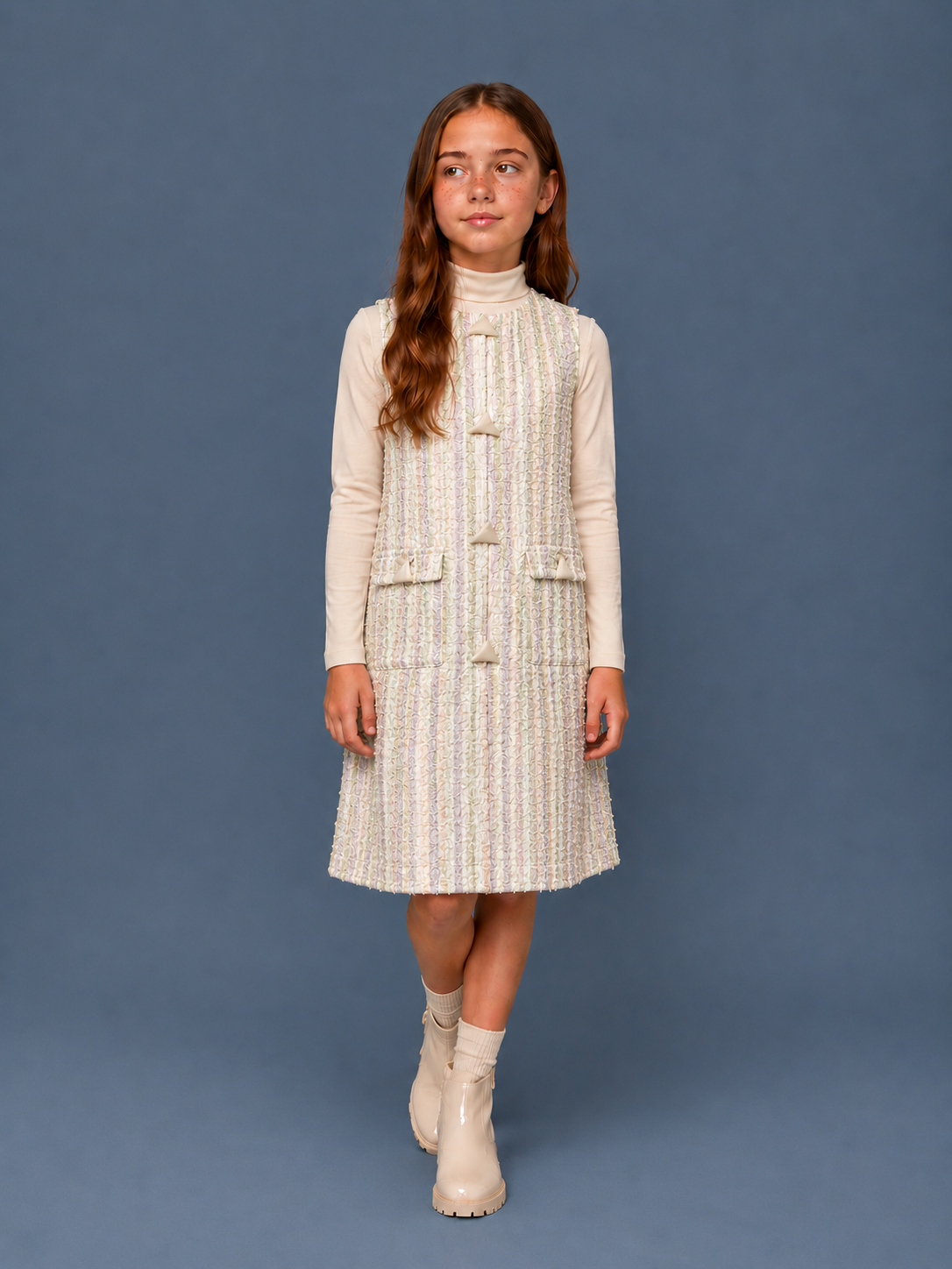 Creamy Confetti Jumper and Turtleneck Set