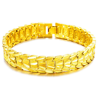 24k Goldtone Heart Watch Bracelet