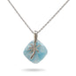 Larimar Stone Adalia Palm Tree Sterling Silver Necklace By Marahlago