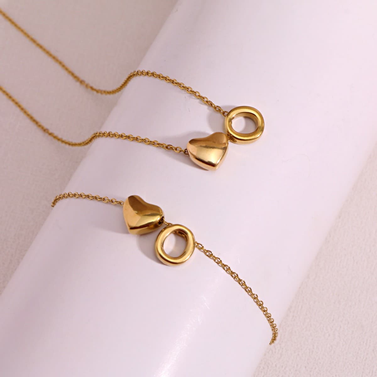 Dainty A-Z Initial Heart Necklace
