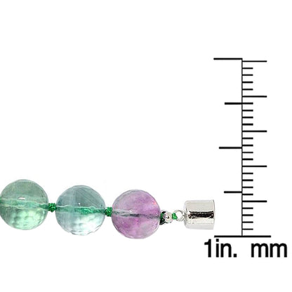 Faceted Fluorite Beaded Necklace with Magnetic Clasp