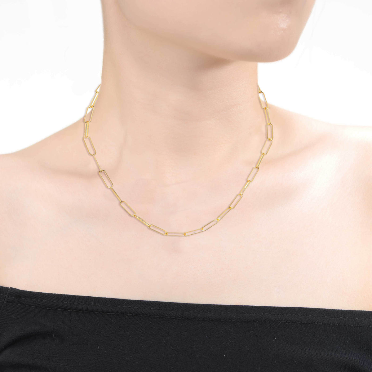 14k Gold Plated Cable Link Chain Adjustable Bracelet