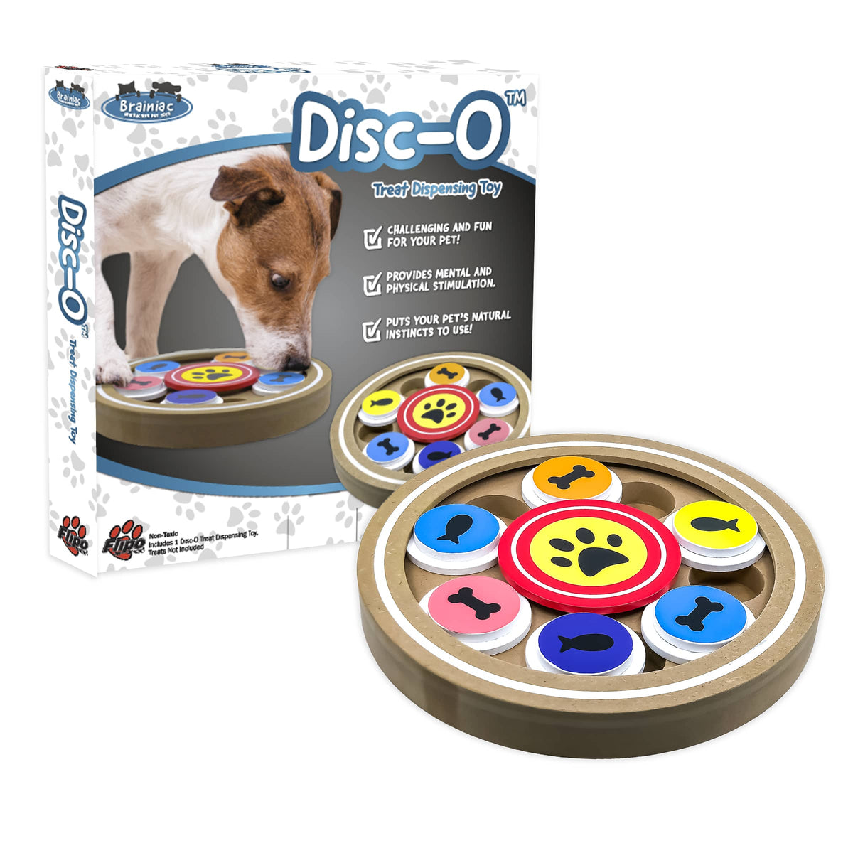Brainiac Disc-O Treat Dispensing Pet Toy