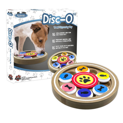 Brainiac Disc-O Treat Dispensing Pet Toy