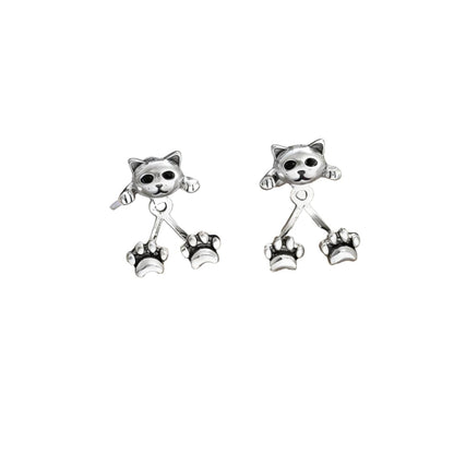 Cat Split Stud Earrings