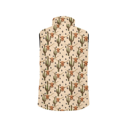 Baha Ranch Longhorn Cactus Women's Western Puffy Vest