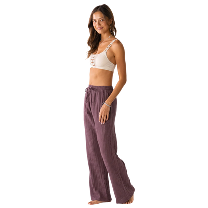 Lotus and Luna Wide Leg Cabana Pants - Lunar Sky