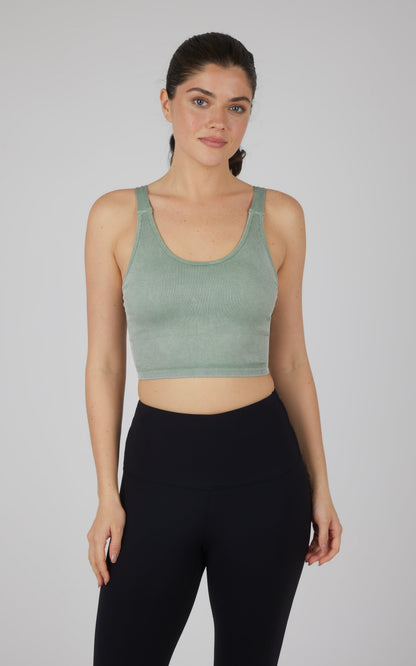 90 Degree by Reflex Stonewash 2 PK Scoop Neck Bralette Tank