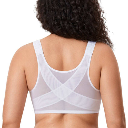 Front Closure Posture Support Underwire Plunge Bra