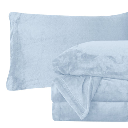 Elegant Comfort 4-Piece Velvet Plush Flannel Sheet Set