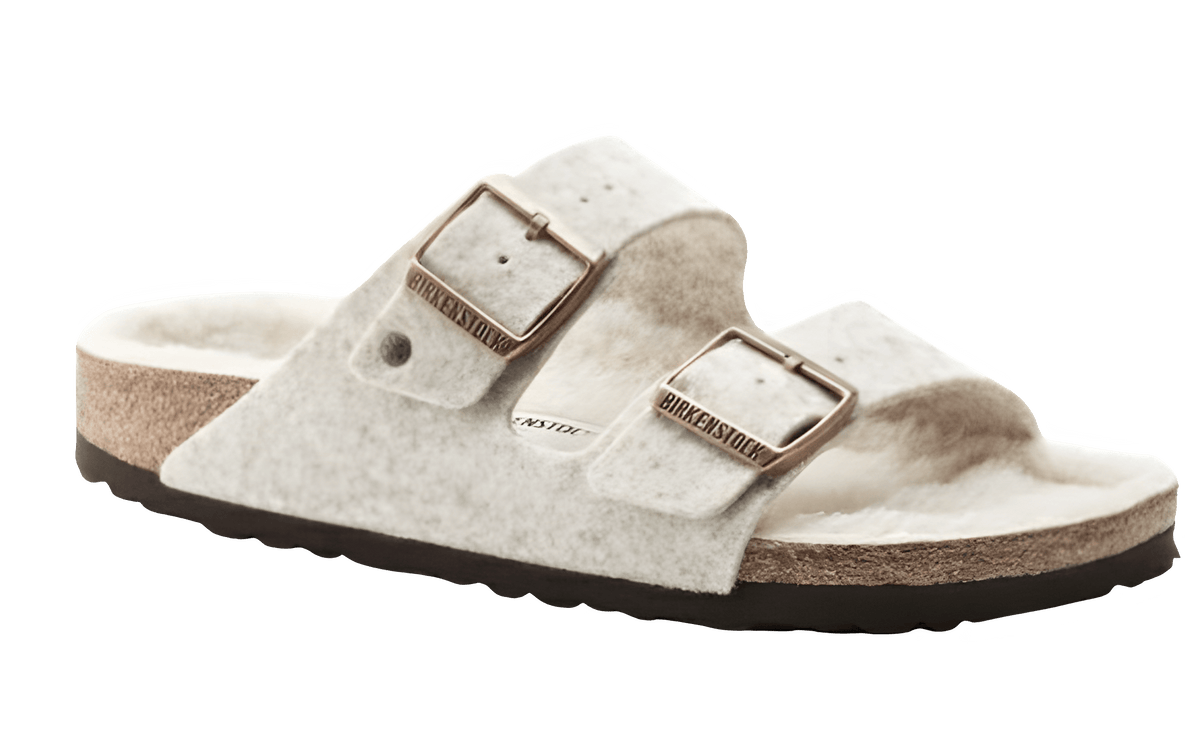 Birkenstock Arizona Rivet Wool Eggnog Sandals