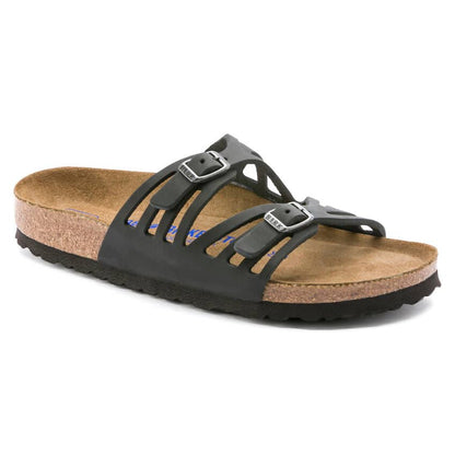 Birkenstock Granada Soft Footbed Oiled Leather Black