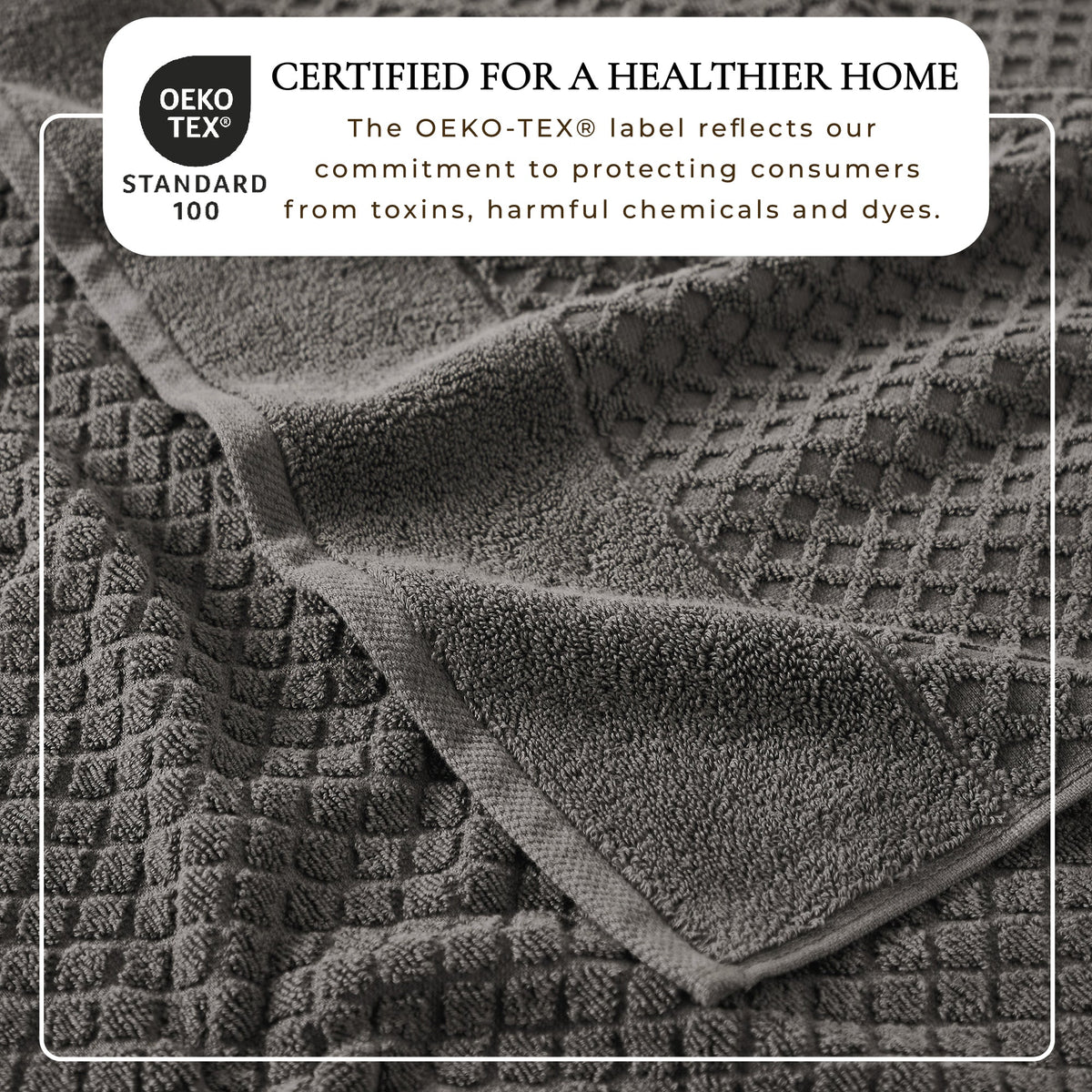 Cotton Diamond Waffle Weave Bath Towel Set - Grayson Collection