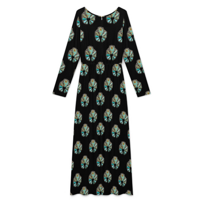 Baha Ranch Turquoise Naja Long Sleeve Jumpsuit