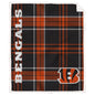 Cincinnati Bengals NFL Team Classic Plaid Throw 50x60