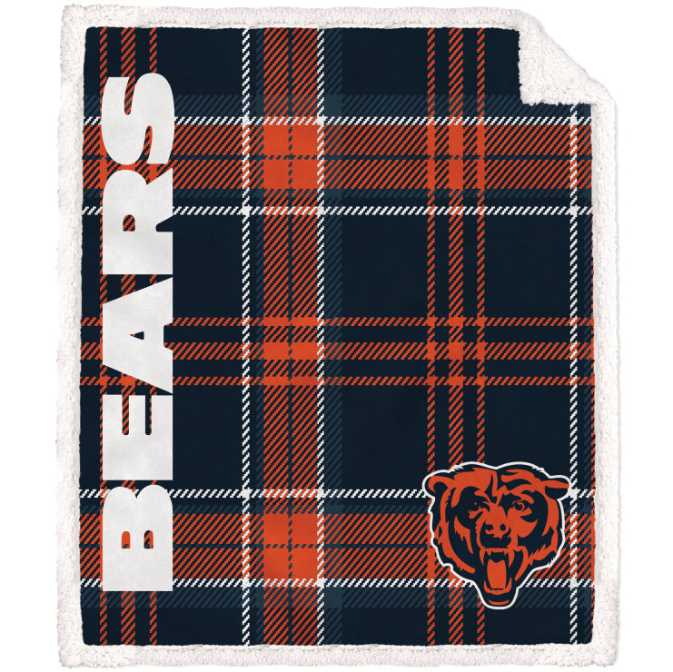 Chicago Bears NFL Team Classic Plaid Throw 50x60