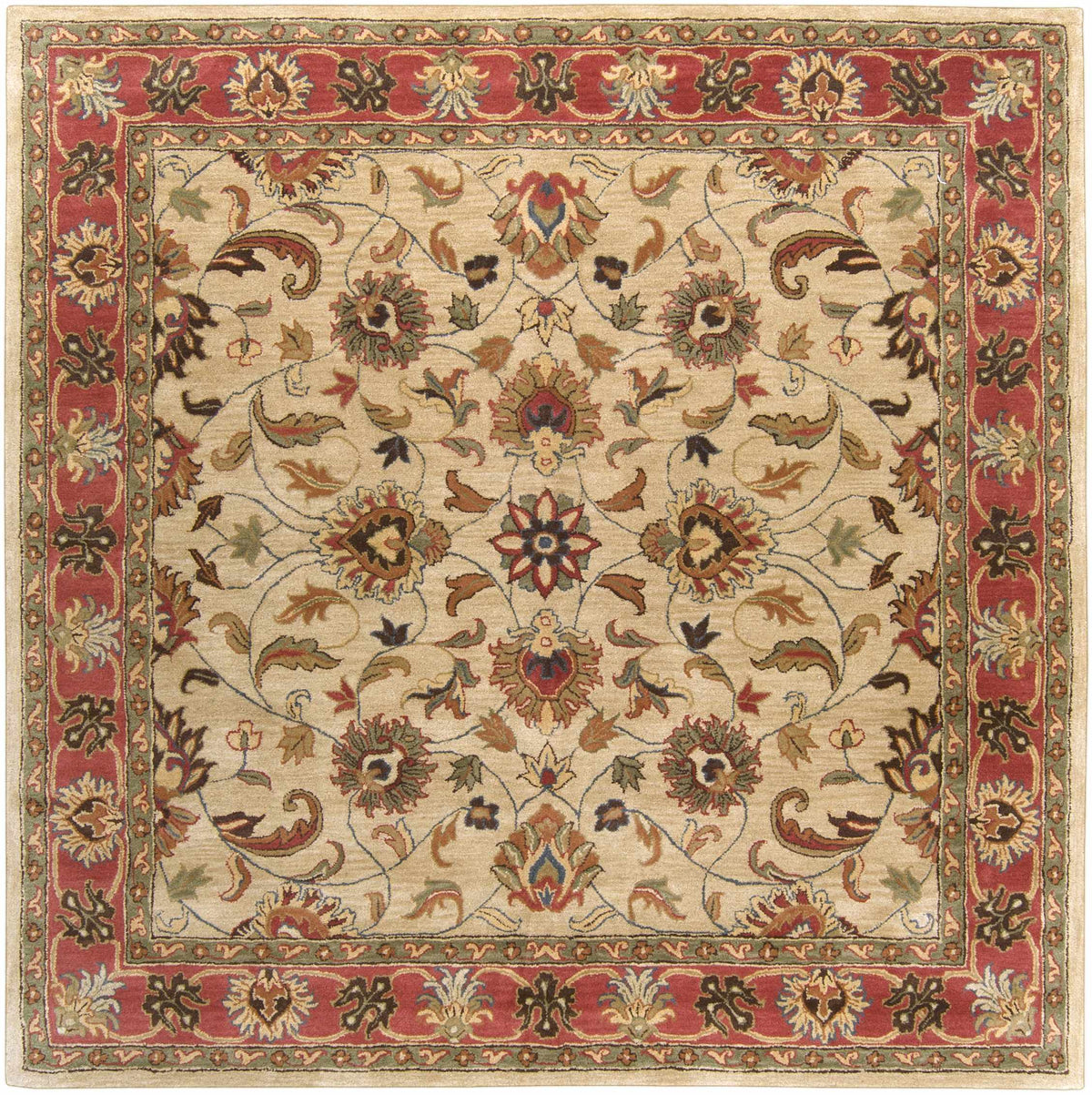 Cherryfield Hand Tufted Brown & Rust 1001 Wool Rug